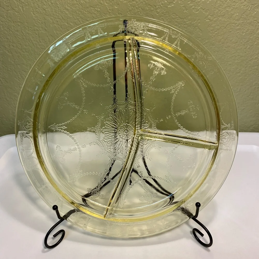 Vintage Anchor Hocking Dancing Ballerina Divided Plate - Picture 2 of 10